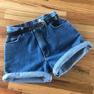 Vintage Wrangler Denim Shorts High Rise Waisted 10 Levis Blue Jean Jeans Classic